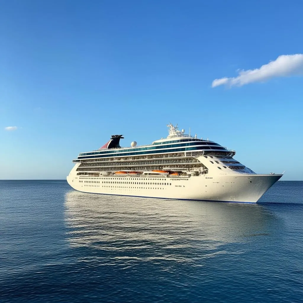 cruise ship on calm seas